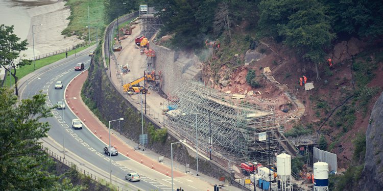 Bridge Valley Road aerial shot